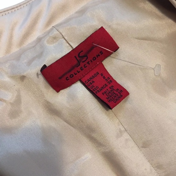 JS Collections Sz 6 Gold Beaded Jacket - Picture 2 of 8